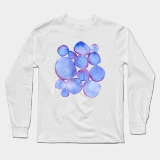 【Pattern】Echeveria Purple Pearl-Collage Long Sleeve T-Shirt